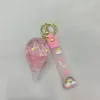 Creative ice cream drift bottle keychain cartoon ice cream flowing sand bottle key pendant Application Scenario